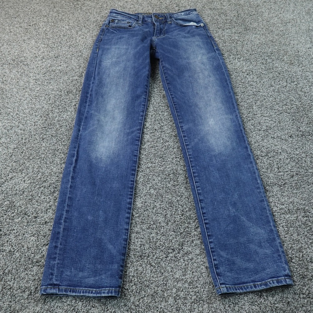 American Eagle Jeans Mens 26X30 Dark Blue Denim Pants Slim Straight Stretch Flex